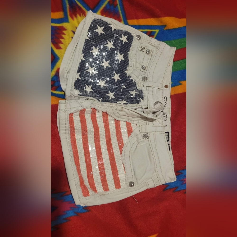 Miss Me american flag shorts